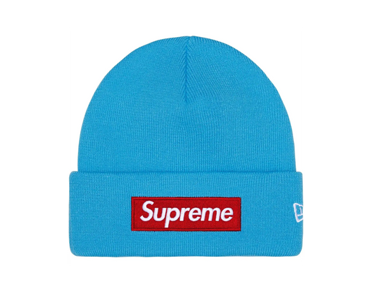 Supreme New Era Box Logo Beanie Cyan (FW25)