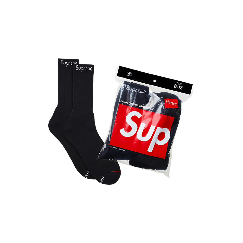 Supreme Hanes Socks Black