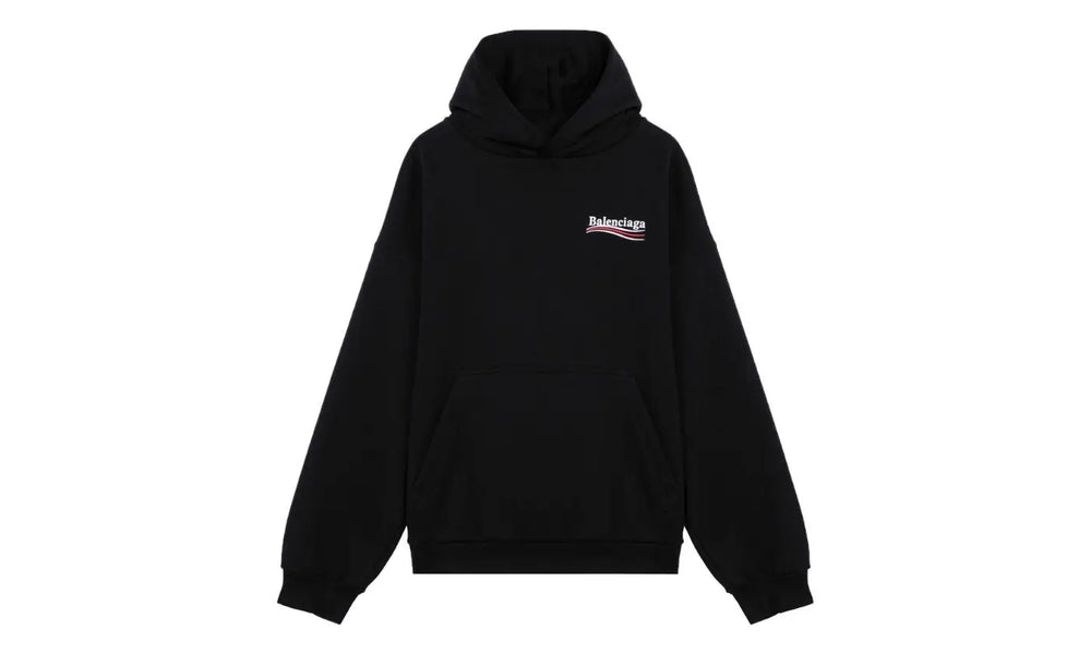 Чорна толстовка Balenciaga Political Campaign Logo Popover