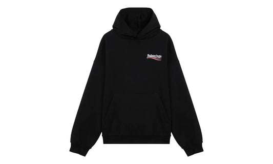 Чорна толстовка Balenciaga Political Campaign Logo Popover