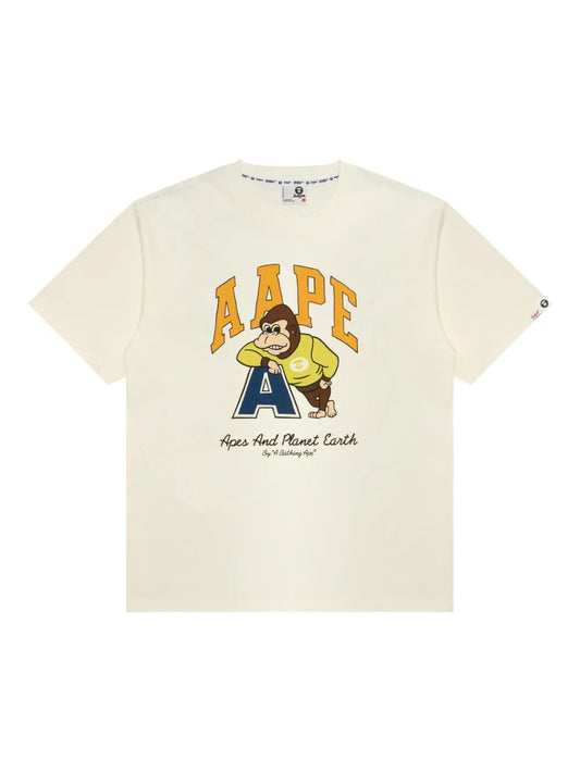 AAPE by A Bathing Ape Off-White Graphic 'AAPE' T-shirt