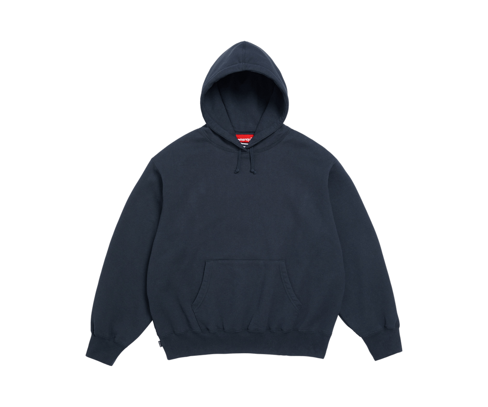 Supreme Satin Appliqué Hooded Sweatshirt 'Navy'