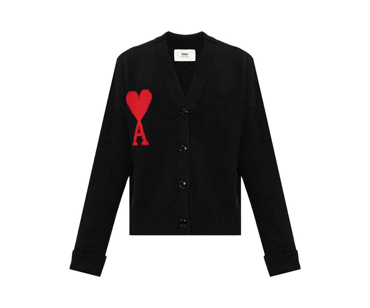Ami De Coeur Cardigan 'Black/Red'