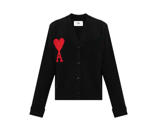 Ami De Coeur Cardigan 'Black/Red'