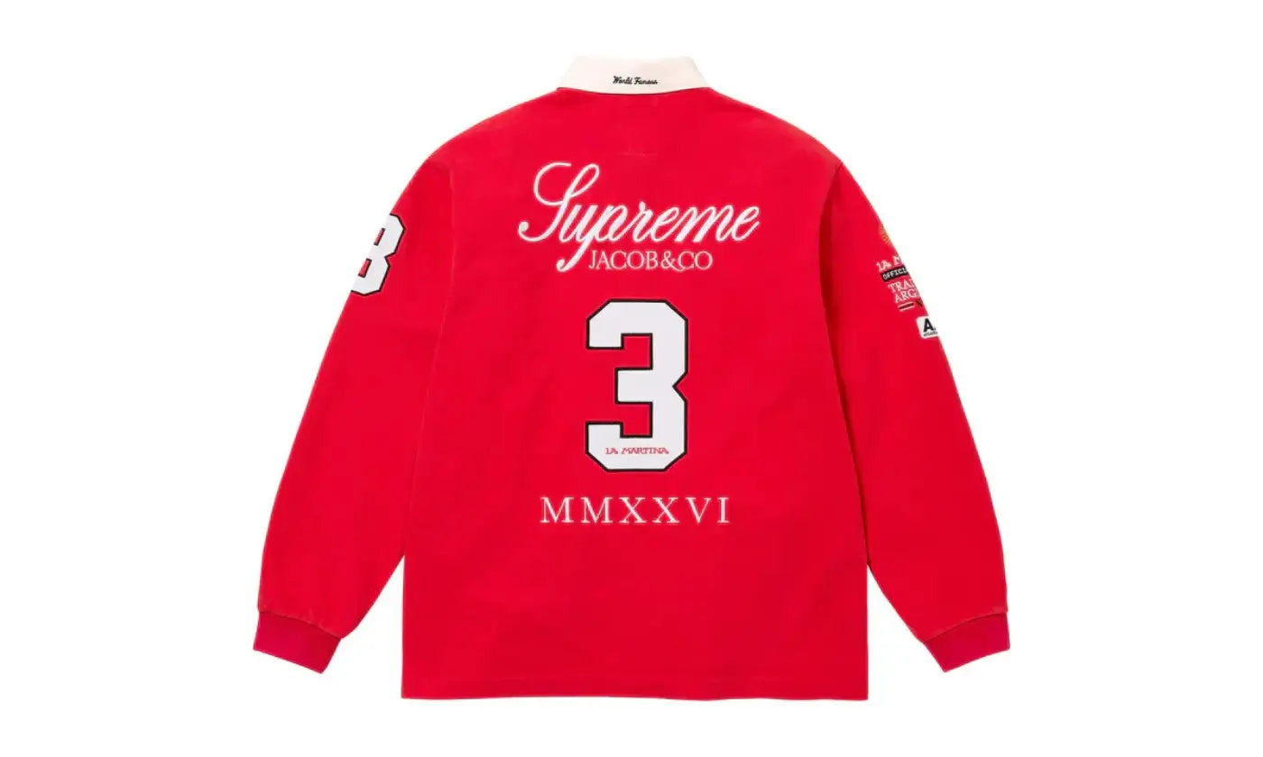 Supreme Jacob & CO La Martina Rugby Polo Red