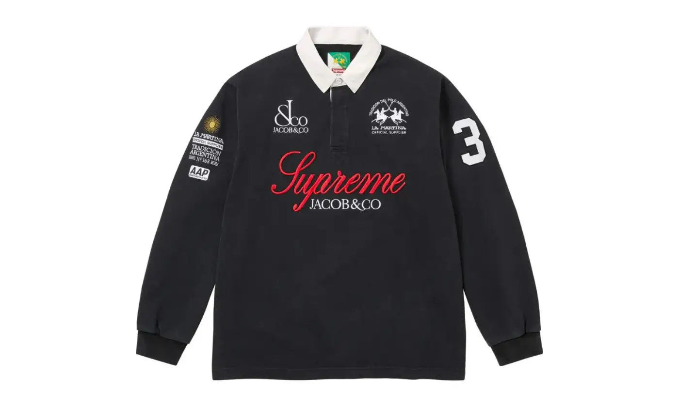 Supreme Jacob & CO La Martina Rugby Polo Black