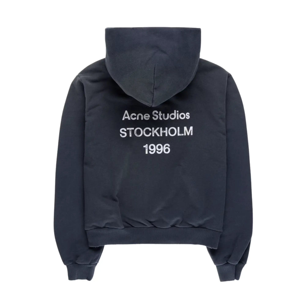 Acne Studios 1996 Back Logo Hoodie Faded Black