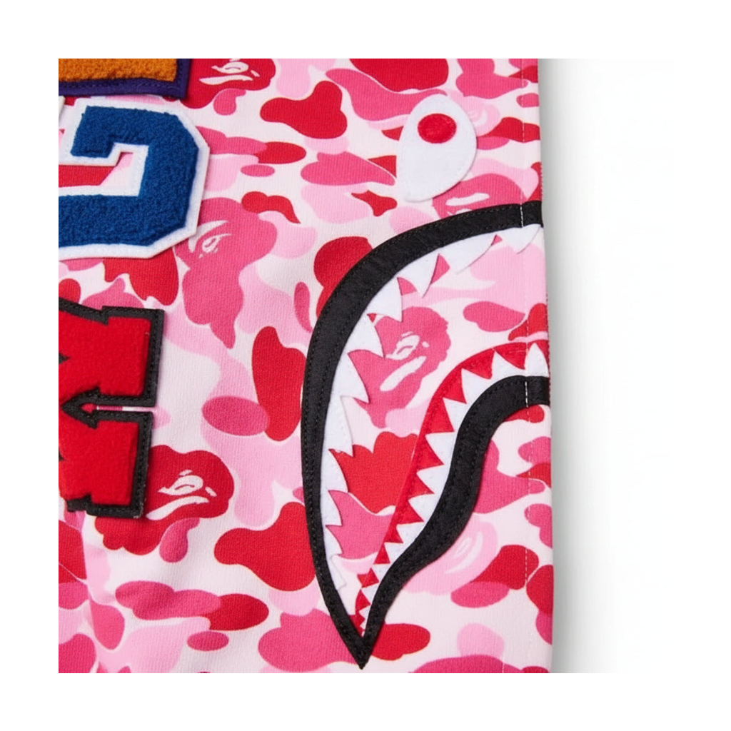 Толстовка BAPE ABC Camo Shark на блискавці, рожевий камуфляж