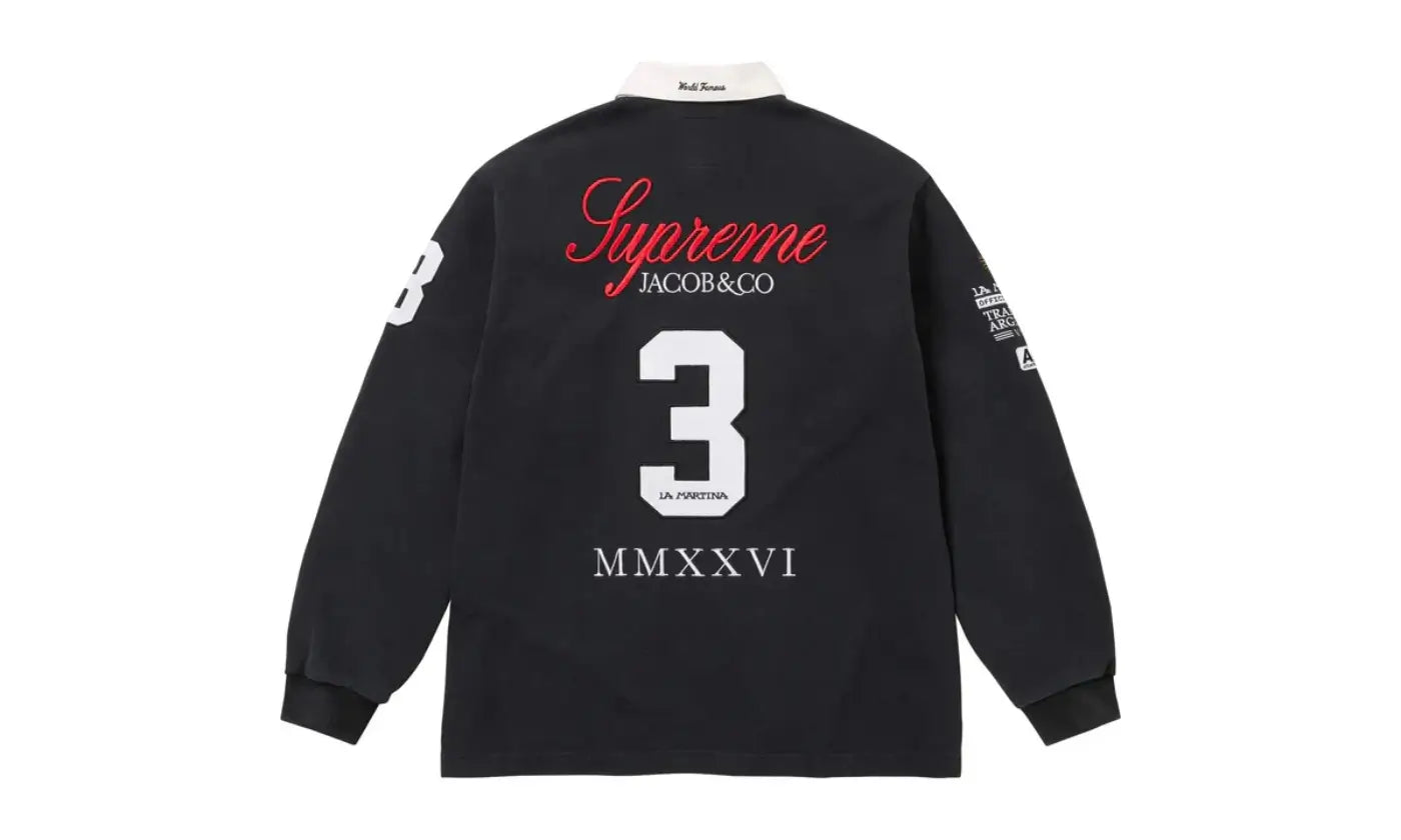 Supreme Jacob & CO La Martina Rugby Polo Black