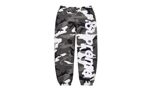 Supreme Satin Applique Sweatpant (SS26) Snow Camo