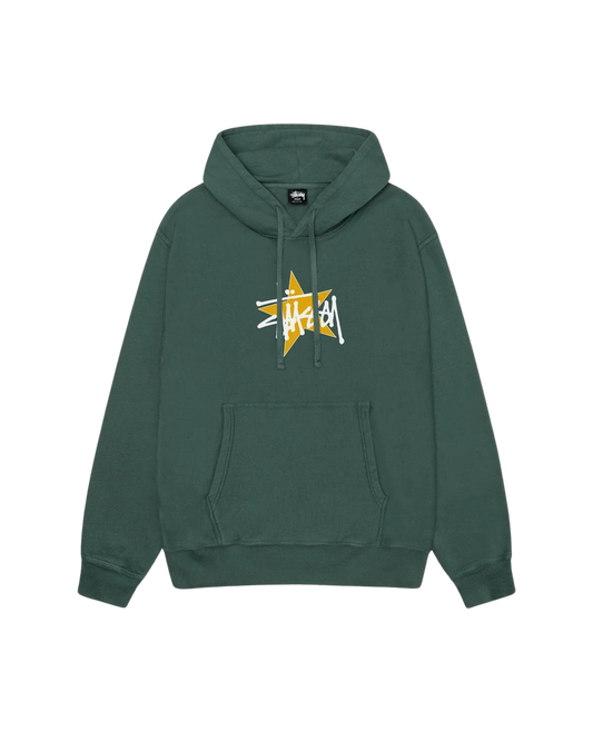 Stussy Star Pigment Dyed Hoodie Green