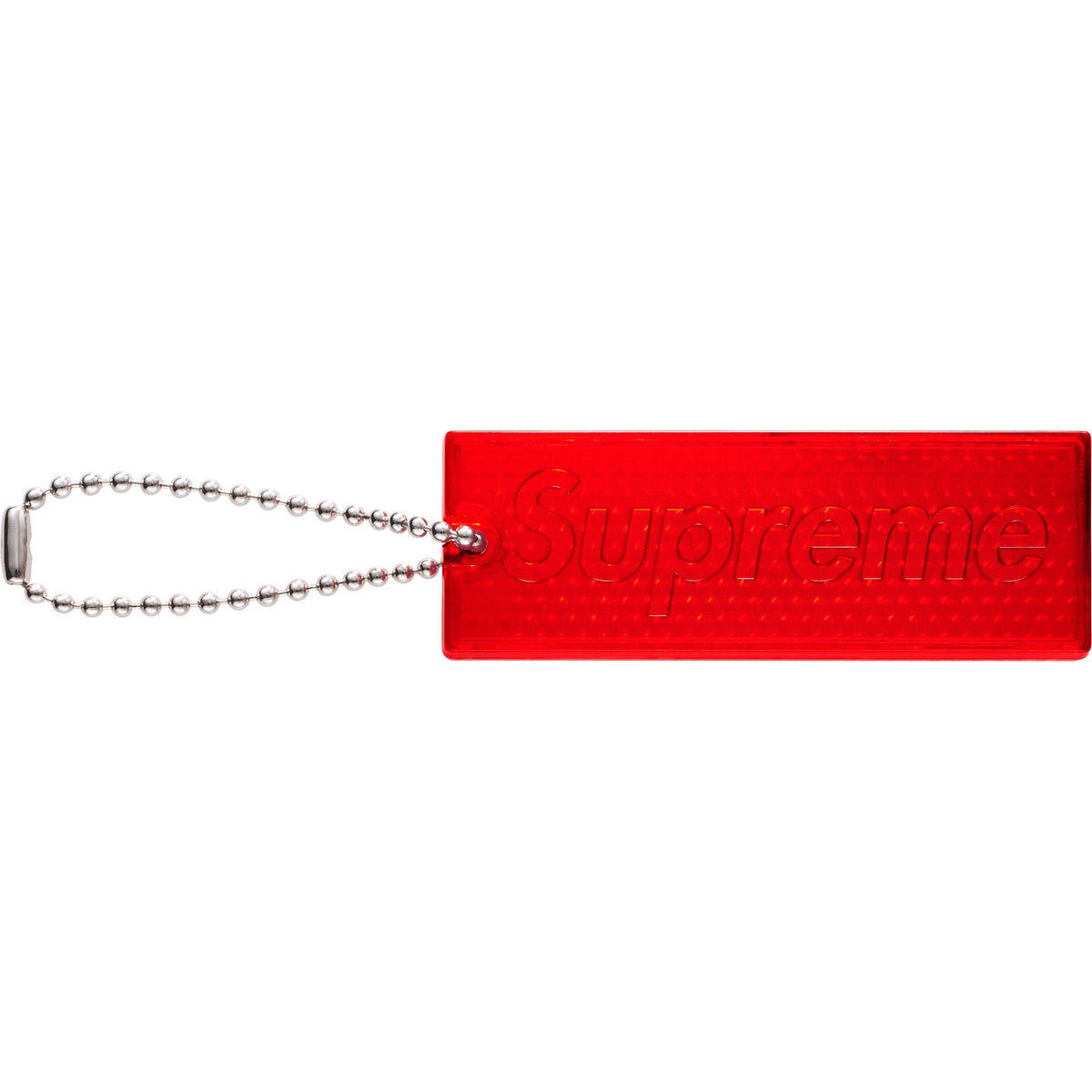 Supreme Reflective Keychain Red