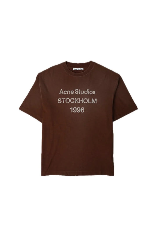 Acne Studios Acne Studios STOCKHOLM 1966 Logo Relaxed Fit T-shirt Chocolate Brown