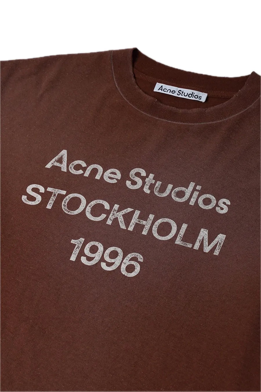 Acne Studios Acne Studios STOCKHOLM 1966 Logo Relaxed Fit T-shirt Chocolate Brown