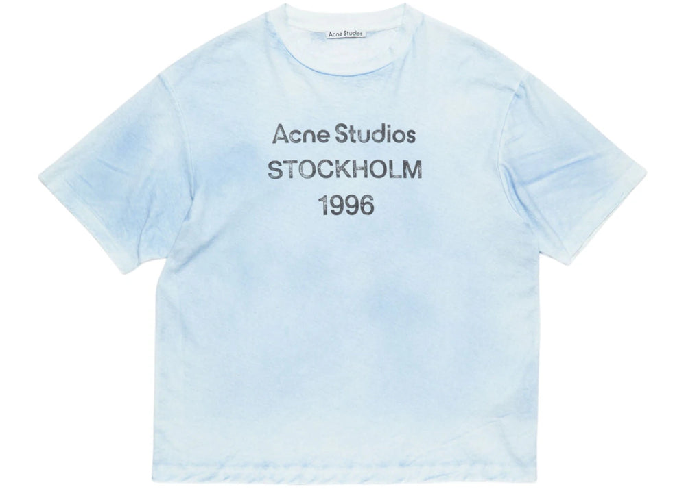 Acne Studios Relaxed Fit Logo T-shirt Dusty Blue