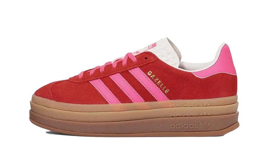 Adidas Gazelle Bold Collegiate Red Lucid Pink - IH7496