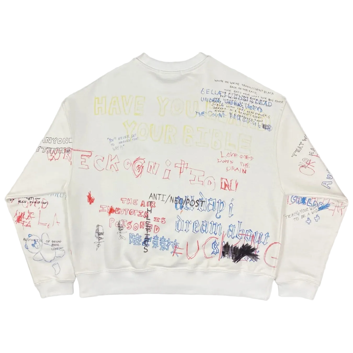Adidas Yeezy Season 5 Scribble Hand Drawn Crewneck by ERD
