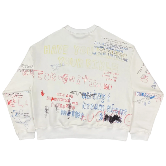 Adidas Yeezy Season 5 Scribble Hand Drawn Crewneck by ERD