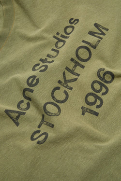 Acne Studios Acne Studios STOCKHOLM 1996 Logo Relaxed Fit T-shirt Olive Green