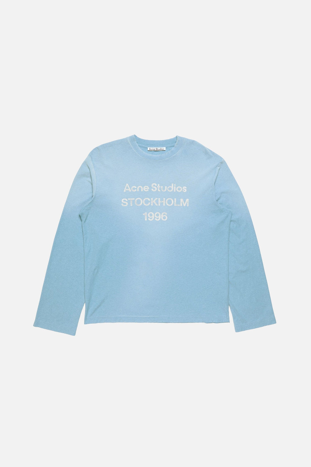 Acne Studios Sprayed 1996 Logo Long Sleeve T-shirt Cornflower Blue