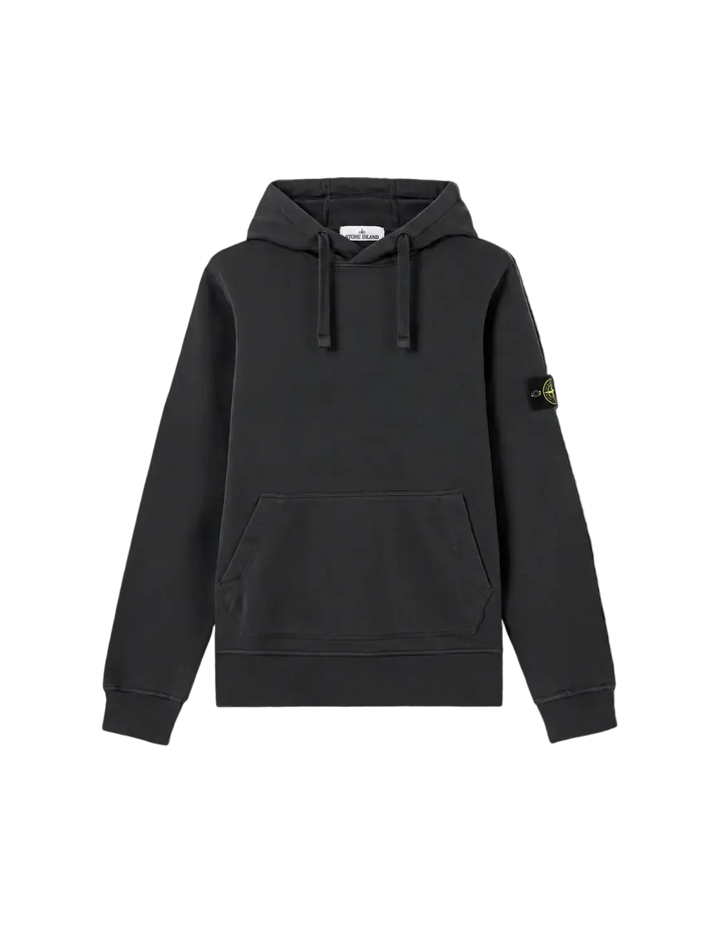 Stone Island Organic Cotton Fleece Hooded Sweatshirt Lead Grey - K1S156100045S0051
