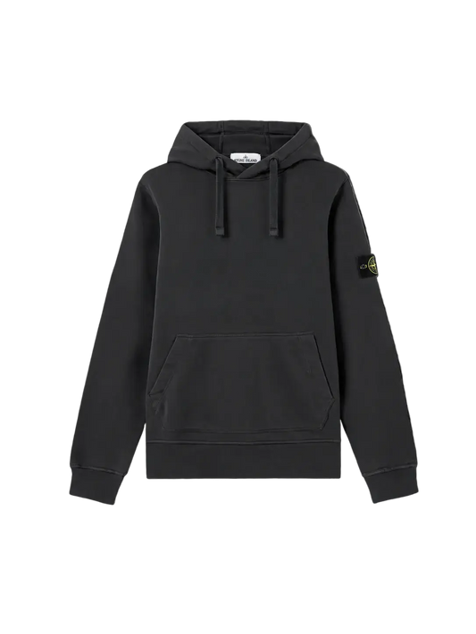Stone Island Organic Cotton Fleece Hooded Sweatshirt Lead Grey - K1S156100045S0051