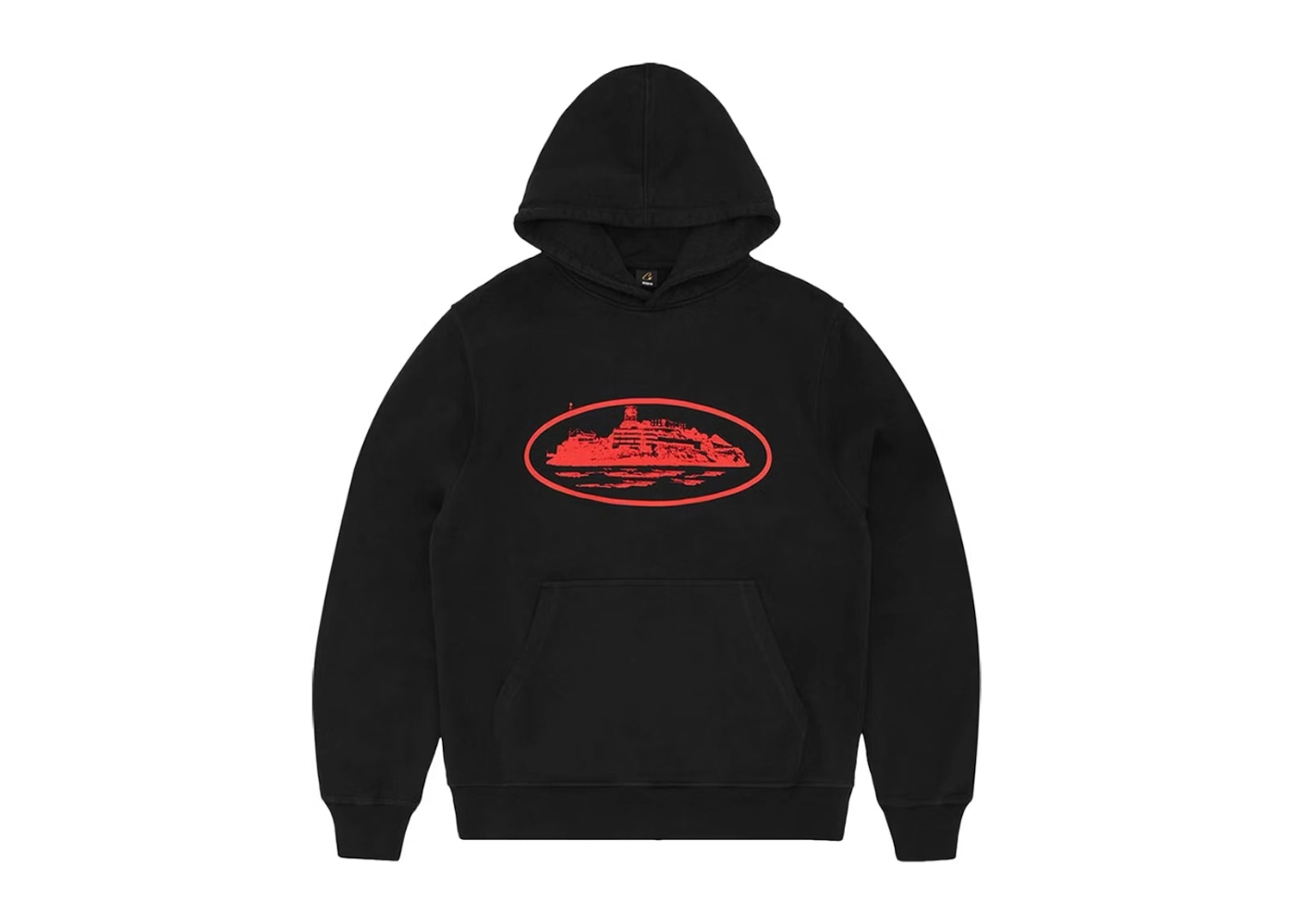 Corteiz Alcatraz V2 Hoodie Black Red