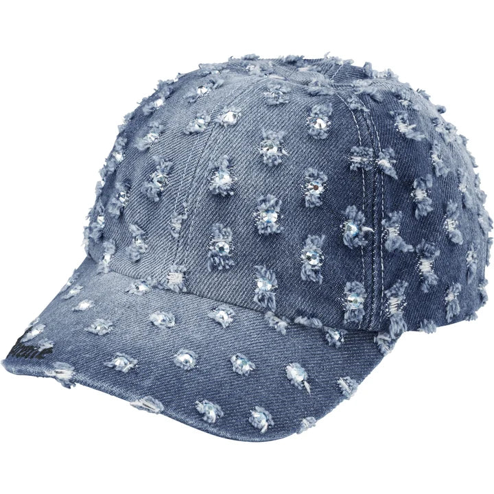Supreme Supreme Hole Punch Rhinestone Denim 6-Panel Blue
