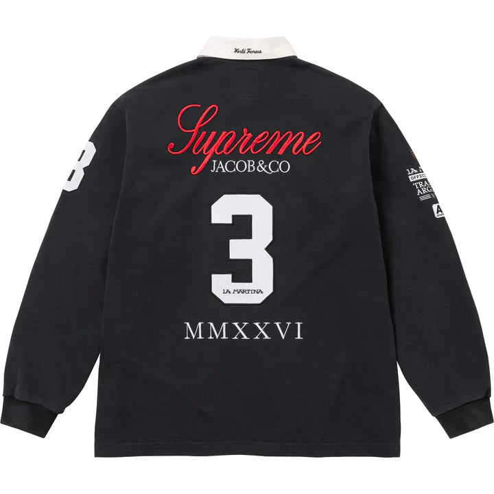 Supreme Jacob & CO La Martina Rugby Polo Black - SUPR-SULMRBXX-MULTI
