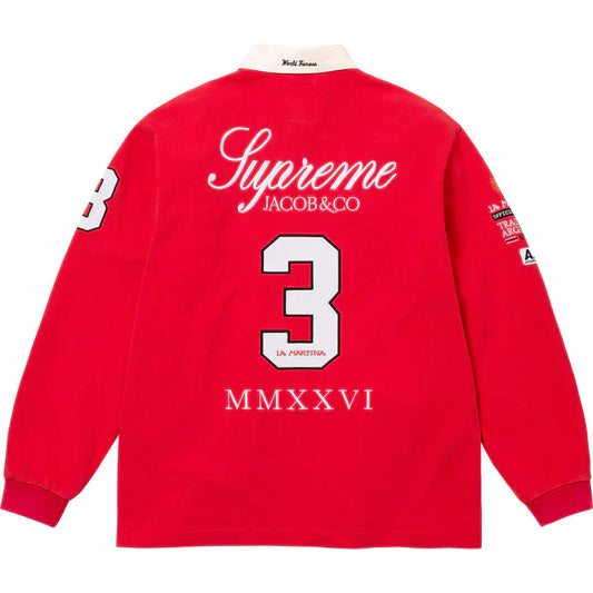 Supreme Jacob & CO La Martina Rugby Polo Red - SUPR-SULMRRXX-MULTI
