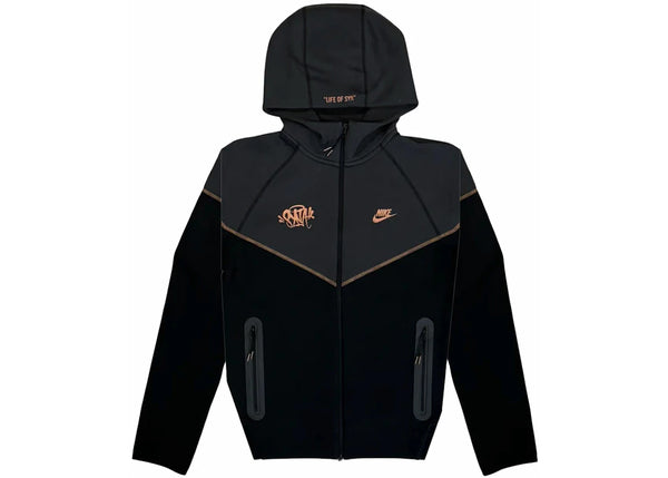 Nike Sportswear Tech Fleece x Central Cee Syna World Full Zip Hoodie Black/Metallic Red Bronze - HQ3748-010