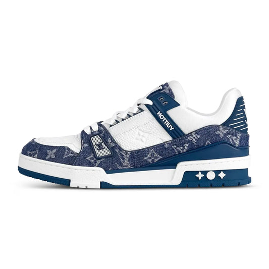 Louis Vuitton LV Trainer Monogram Denim White Blue
