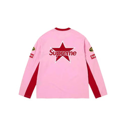 Supreme Vanson Leathers L/S Top Pink - SUPR-VANSLS-PNK