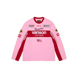 Supreme Vanson Leathers L/S Top Pink - SUPR-VANSLS-PNK