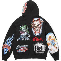 Supreme Stickers Hooded Sweatshirt Black