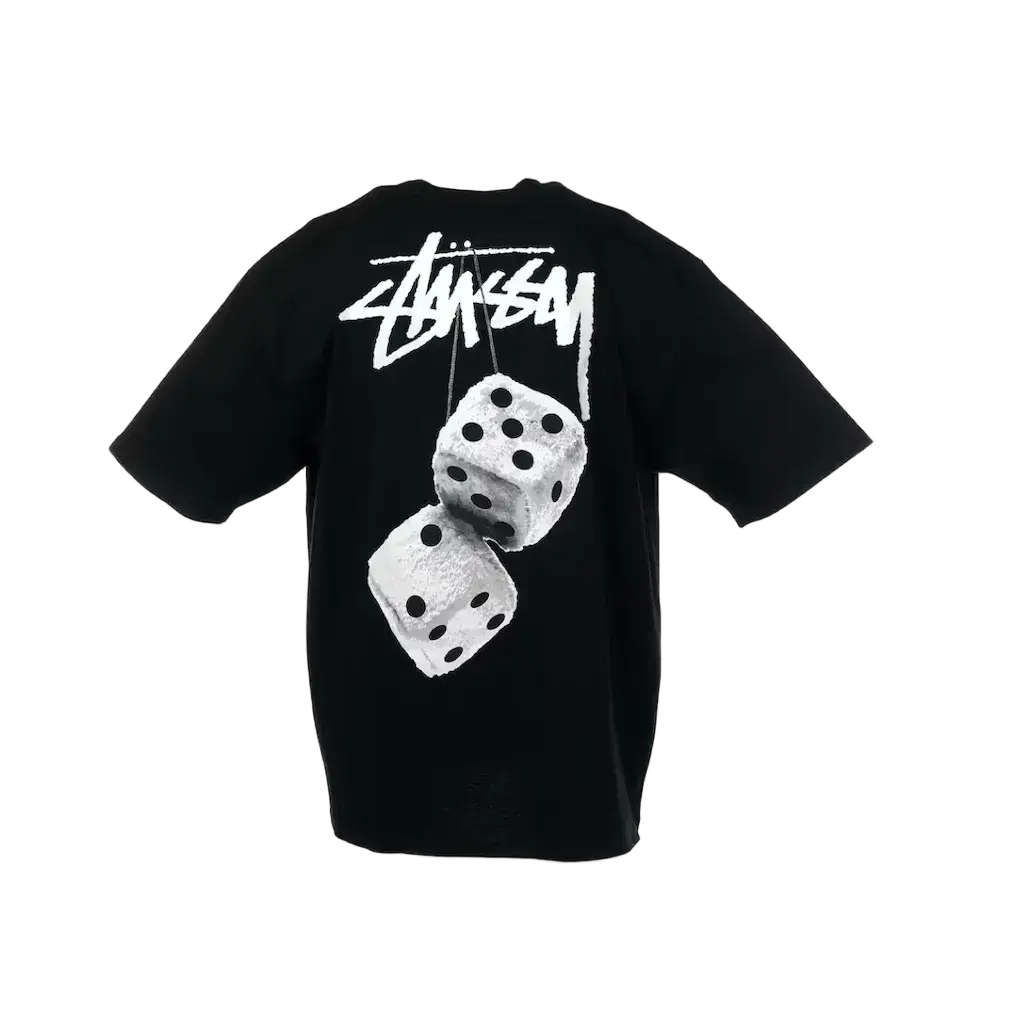 Stussy Fuzzy Dice Tee Black