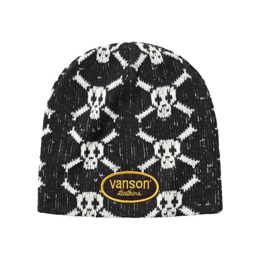 Supreme Vanson Leathers Skull Beanie Black