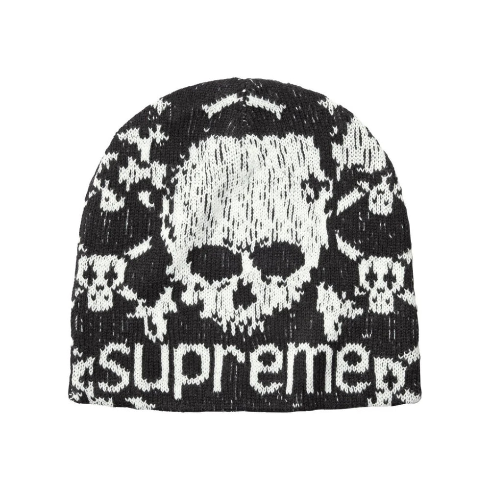 Supreme Vanson Leathers Skull Beanie Black