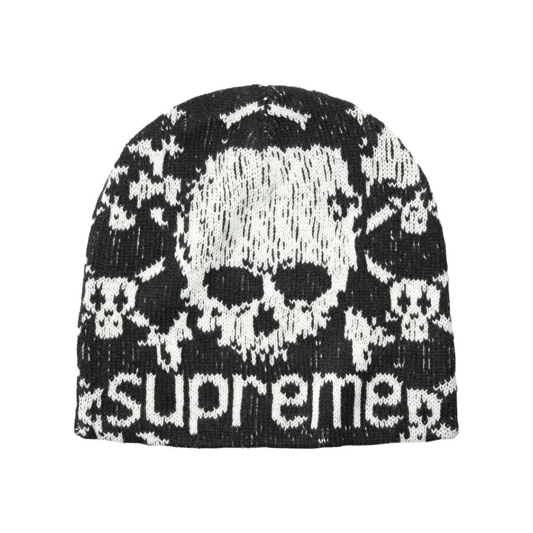 Supreme Vanson Leathers Skull Beanie Black