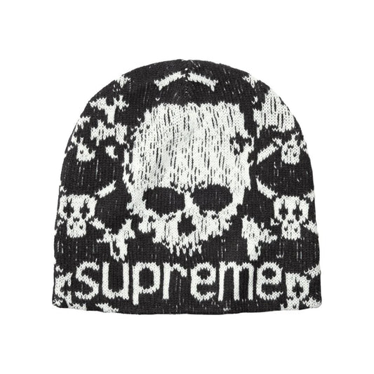 Supreme Vanson Leathers Skull Beanie Black