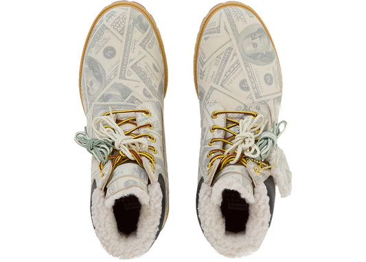Timberland 6' Premium Waterproof Boot Supreme x MM6 Maison Margiela $100 Bills - TIMB-6PWBSXMM-BBROWN