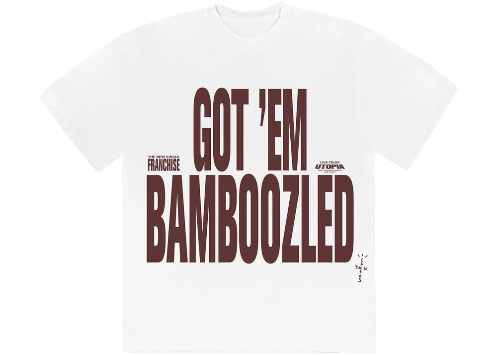 Travis Scott Franchise Promo II Bamboozled T-Shirt White