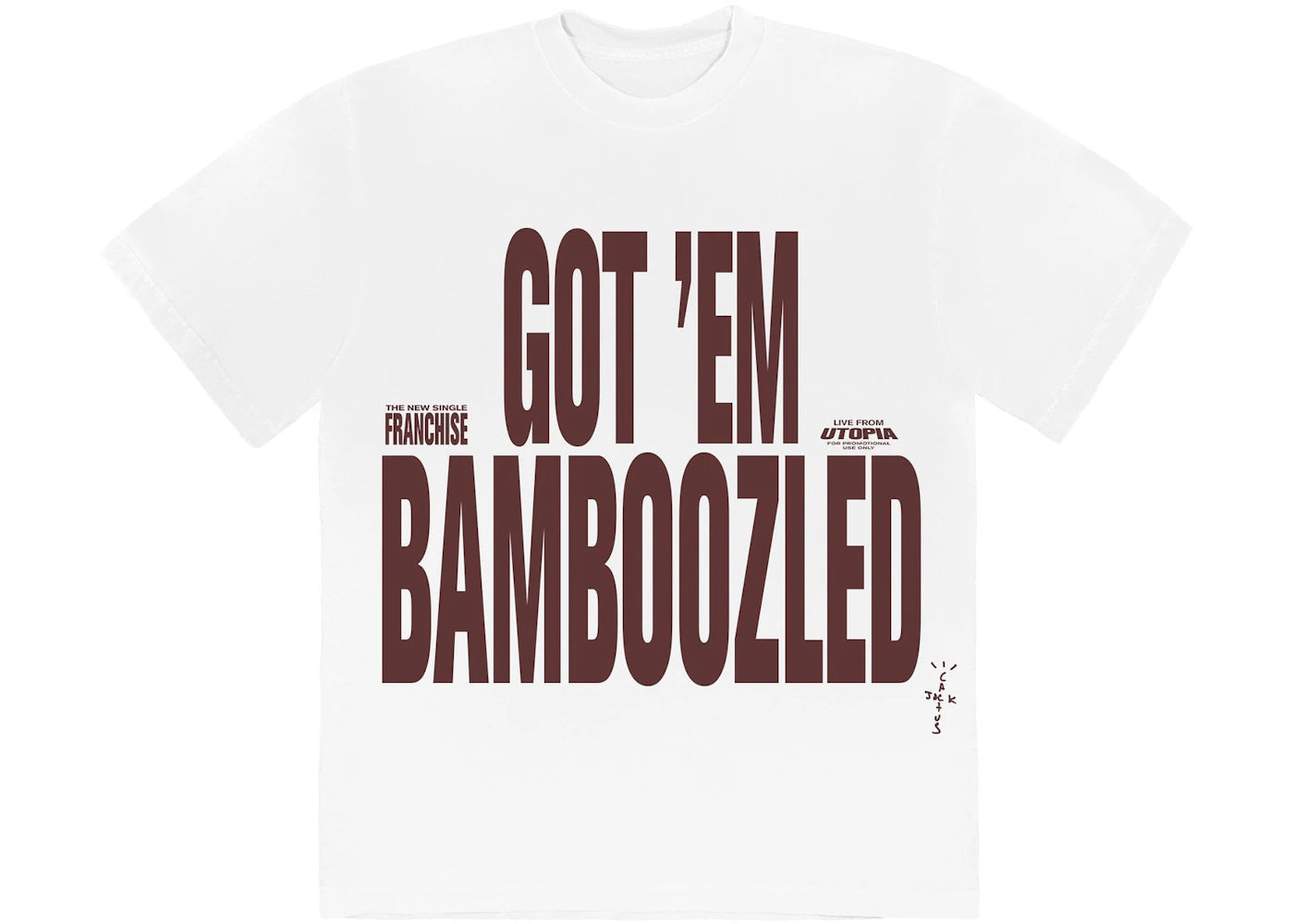 Travis Scott Franchise Promo II Bamboozled T-Shirt White