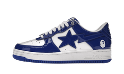 A Bathing Ape Bape Sta Patent Leather White Blue (2023) - 1I70-291-021/1I70-191-022