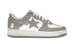 A Bathing Ape Bape Sta Patent Leather White Grey (2023) - 1I70-291-021/1I70-191-022/0ZXSHMX91001J-GYA/0ZXSHWX91001J-GYA