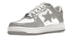 A Bathing Ape Bape Sta Patent Leather White Grey (2023) - 1I70-291-021/1I70-191-022/0ZXSHMX91001J-GYA/0ZXSHWX91001J-GYA