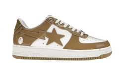 A Bathing Ape Bape Sta Patent Leather White Khaki (2023) - 1I70-291-021/1I70-191-022