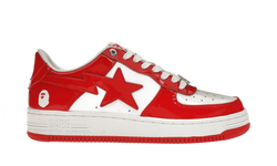 A Bathing Ape Bape Sta Patent Leather White Red (2023) - 1I70-291-021/1I70-191-022