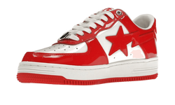 A Bathing Ape Bape Sta Patent Leather White Red (2023) - 1I70-291-021/1I70-191-022