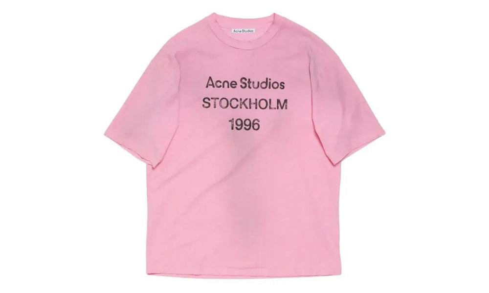 Acne Studios STOCKHOLM 1966 Logo Relaxed Fit T-shirt Cotton Candy Pink - FN-UX-TSHI000013-COTTON-CANDY-PINK